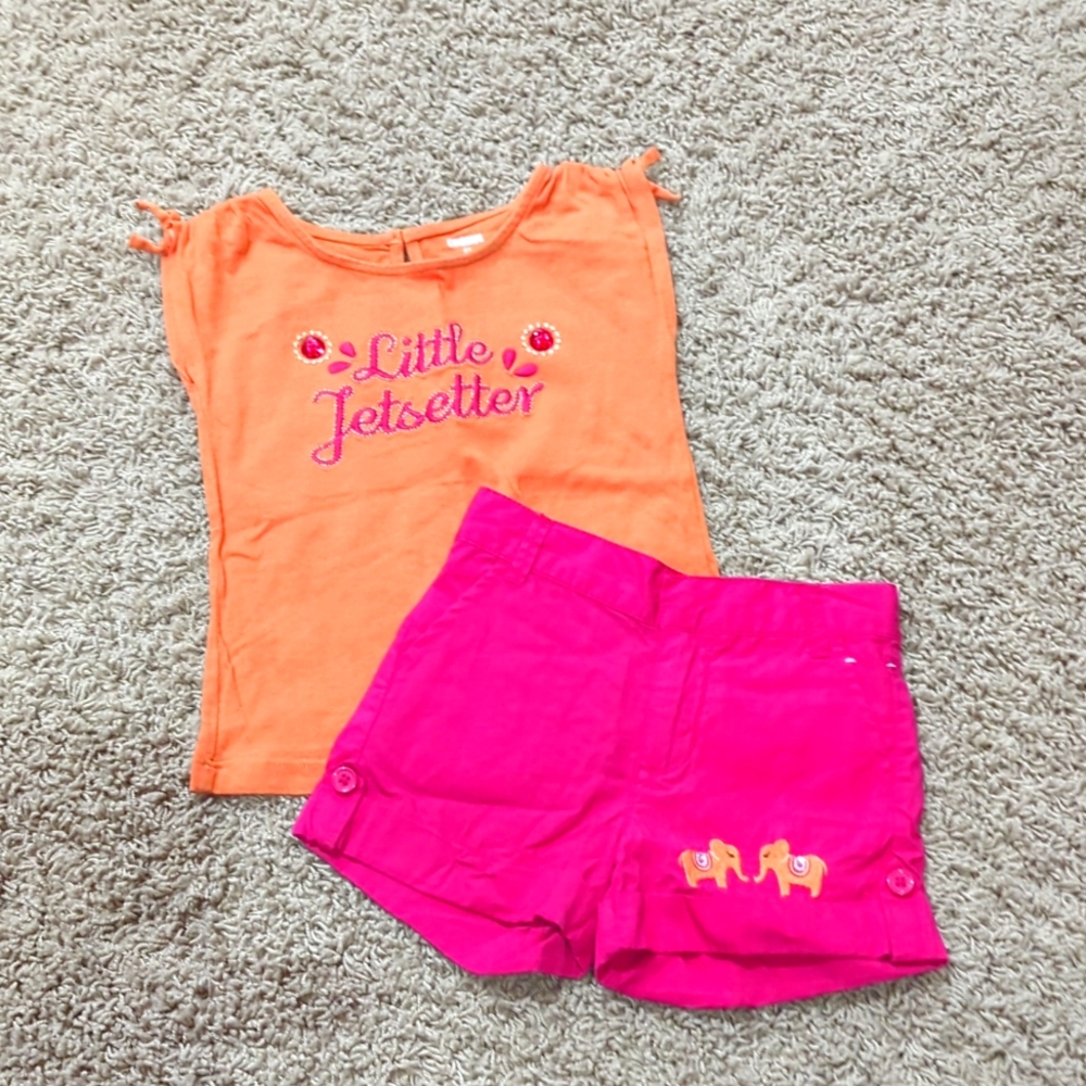 Gymboree shirt and shorts set, size 3/3t